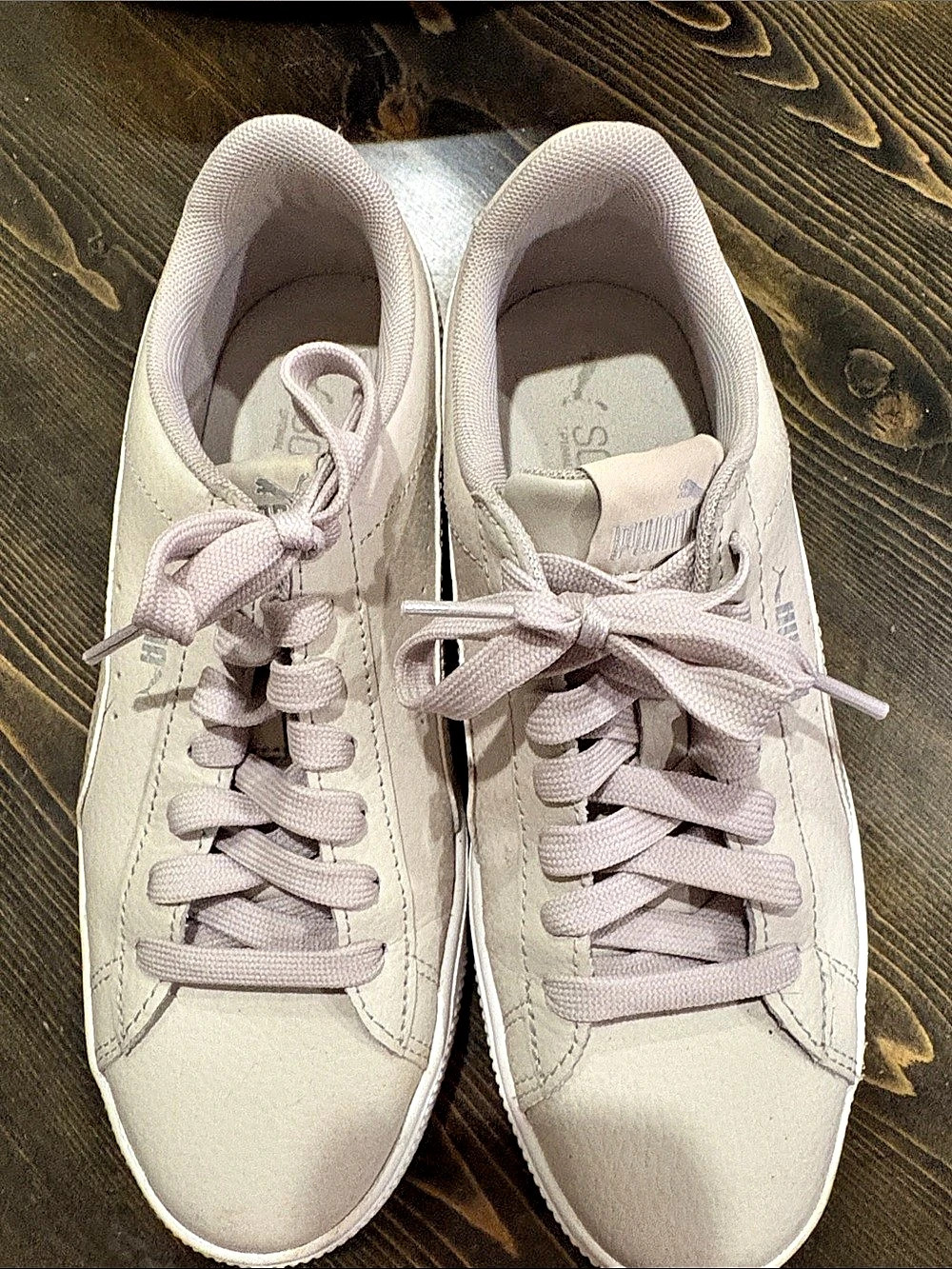 Puma Vikky Stacked Platform Sneakers gray & White US 7 1/2